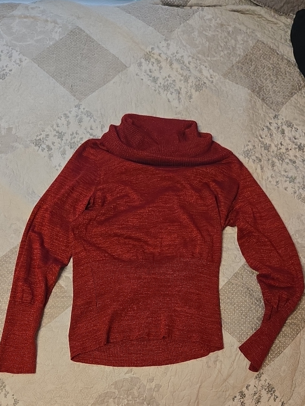 Apt. 9 Red Cowl Neck Sweater